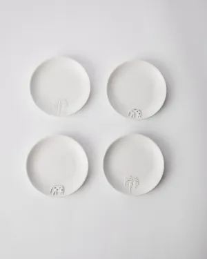 Ele Palm Tapas Plate - Set of 4 sheet set, pillowcase