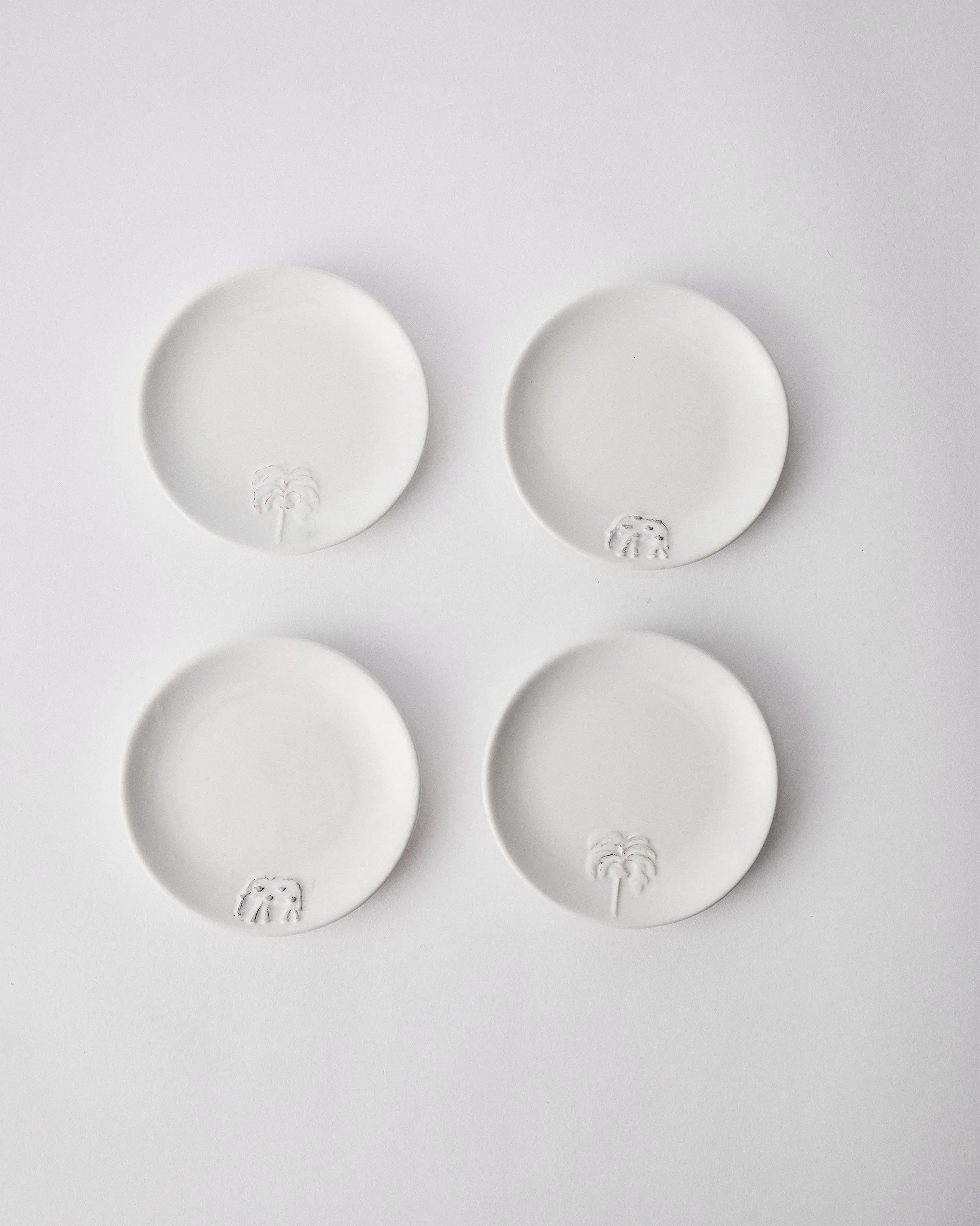 Ele Palm Tapas Plate - Set of 4 sheet set, pillowcase