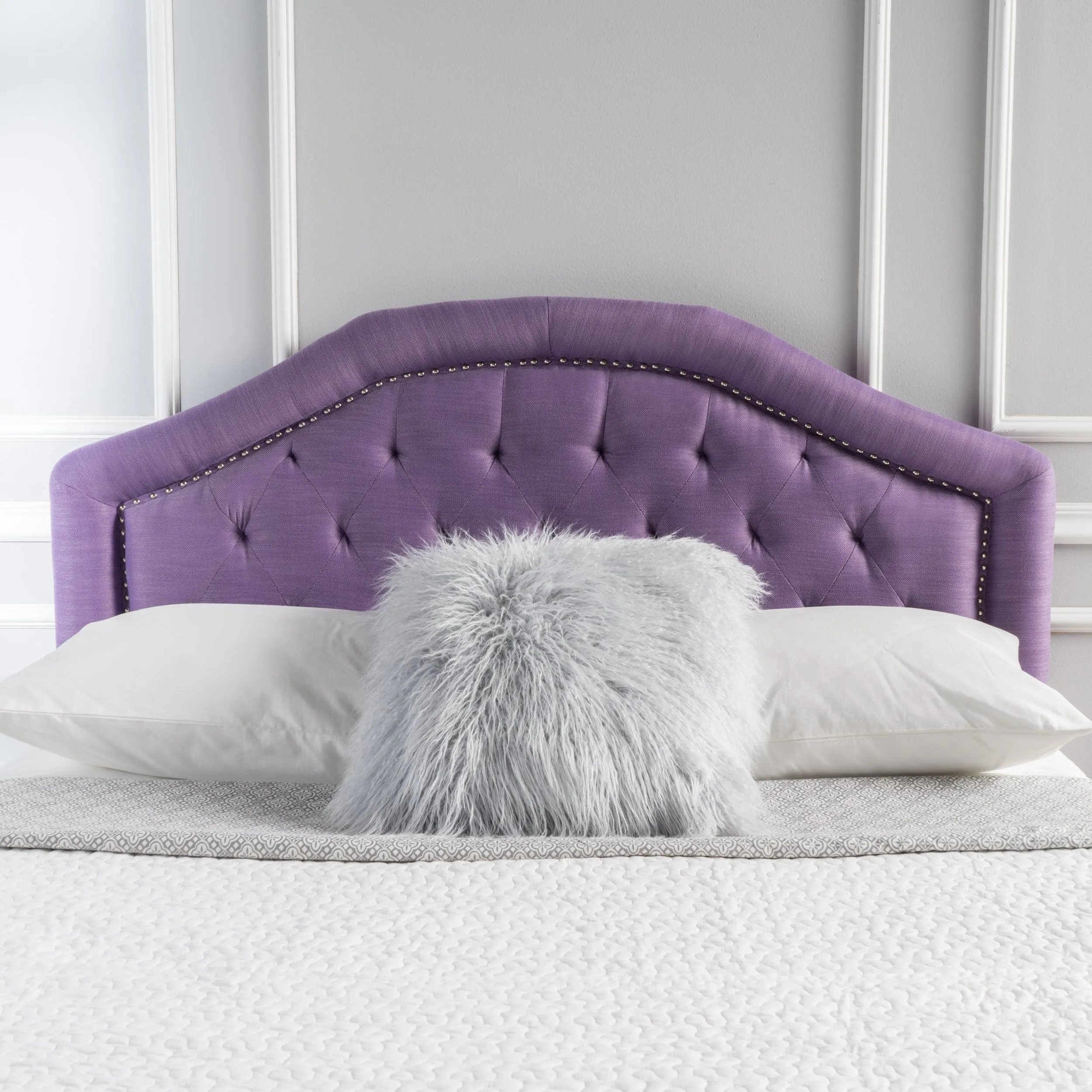 Elegant Fabric Queen/Full Headboard - NH184892 queen headboard, wooden headboard