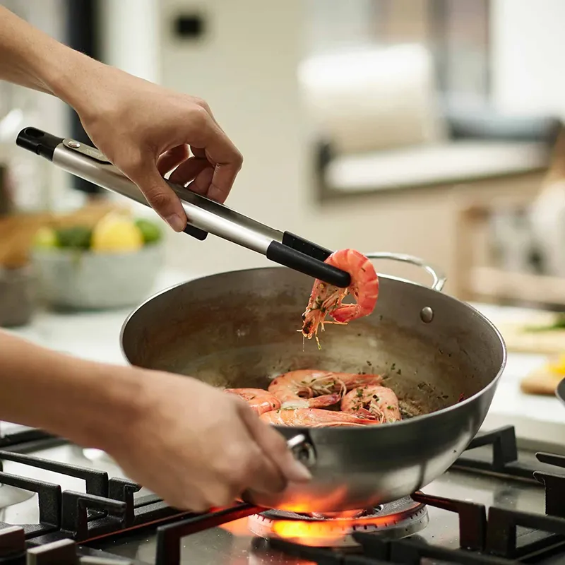 Elevate Fusion Silicone Tong Set, Stainless Steel