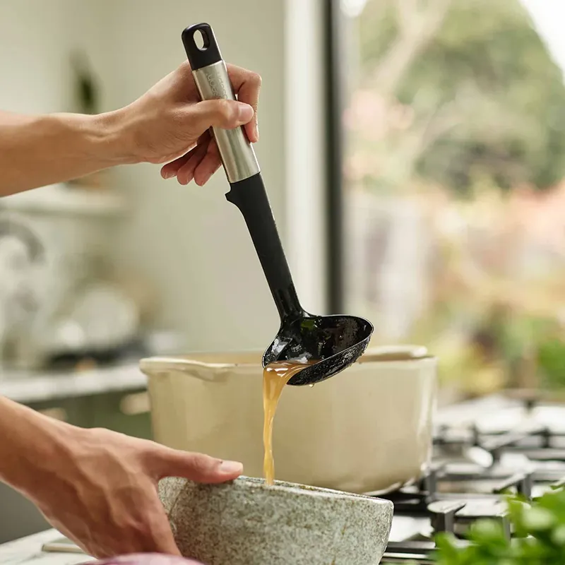 Elevate Silicone Ladle, Stainless Steel