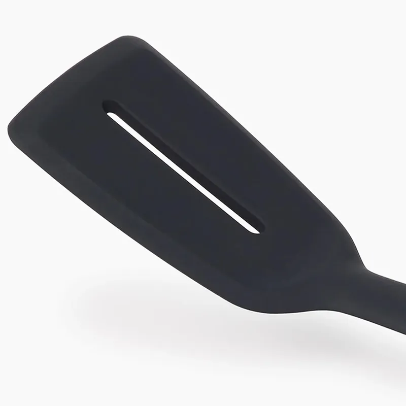 Elevate Silicone Slotted Turner, Stainless Steel