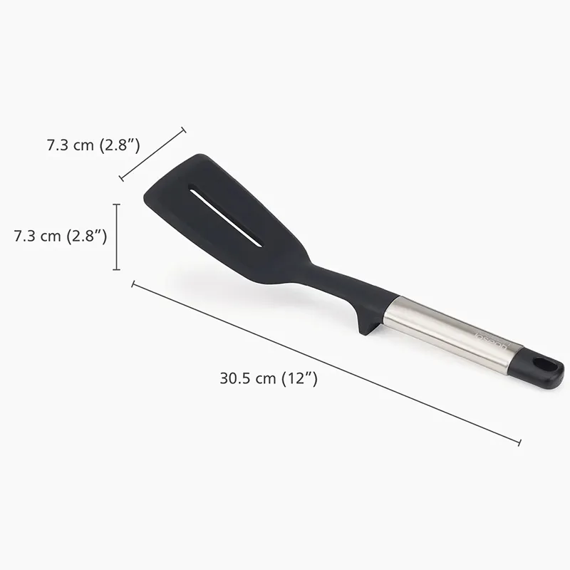 Elevate Silicone Slotted Turner, Stainless Steel
