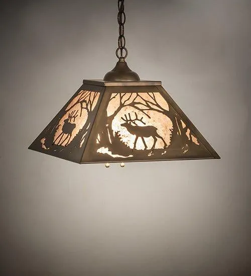 Elk at Dawn Square Pendant Light patio chat set, outdoor furniture set