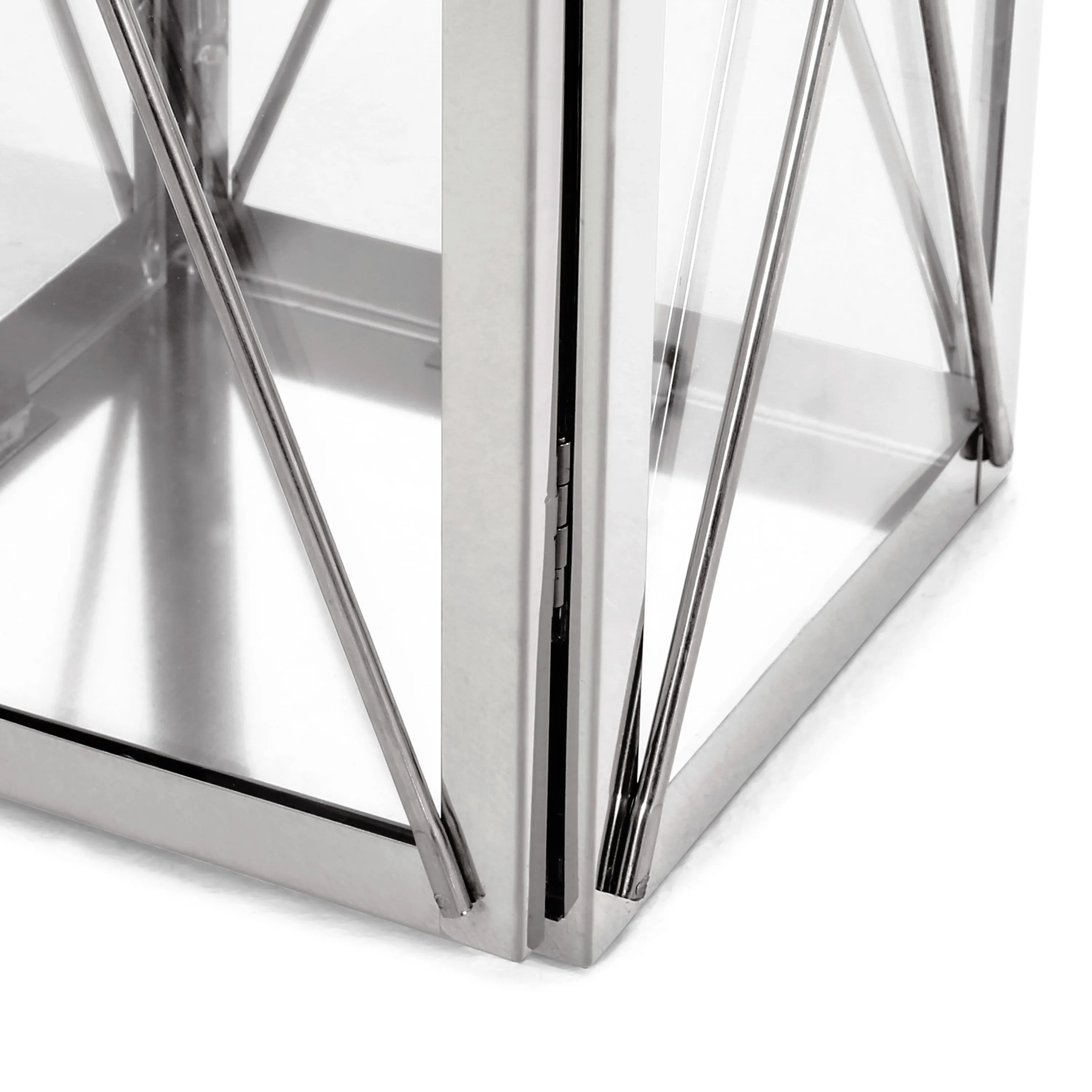 Elwick 14" Modern Stainless Steel Lantern