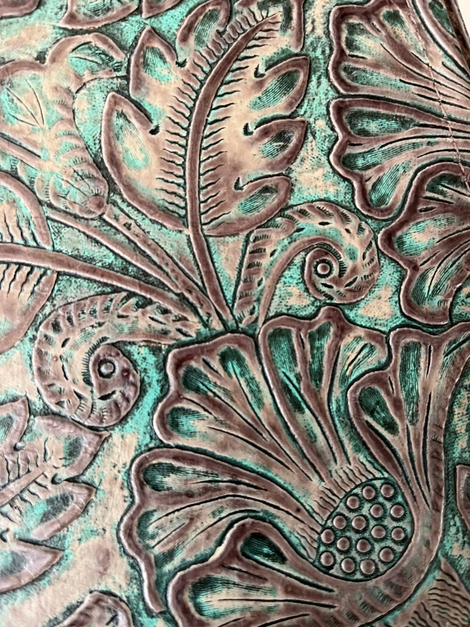 Embossed Leather Lamp Shades