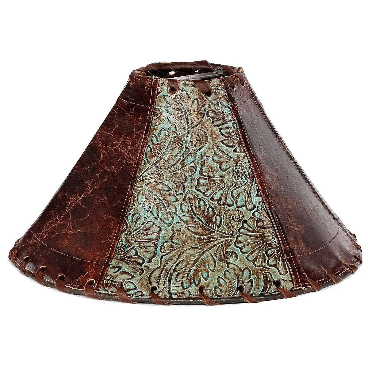 Embossed Leather Lamp Shades