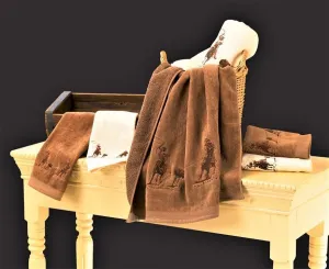 Embroidered Team Roping Towel Set bathroom furniture, vanity cabinet