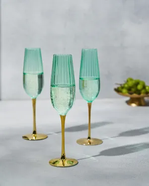 Emerald Champagne Flute - Set of 4 entry bench, shoe rack