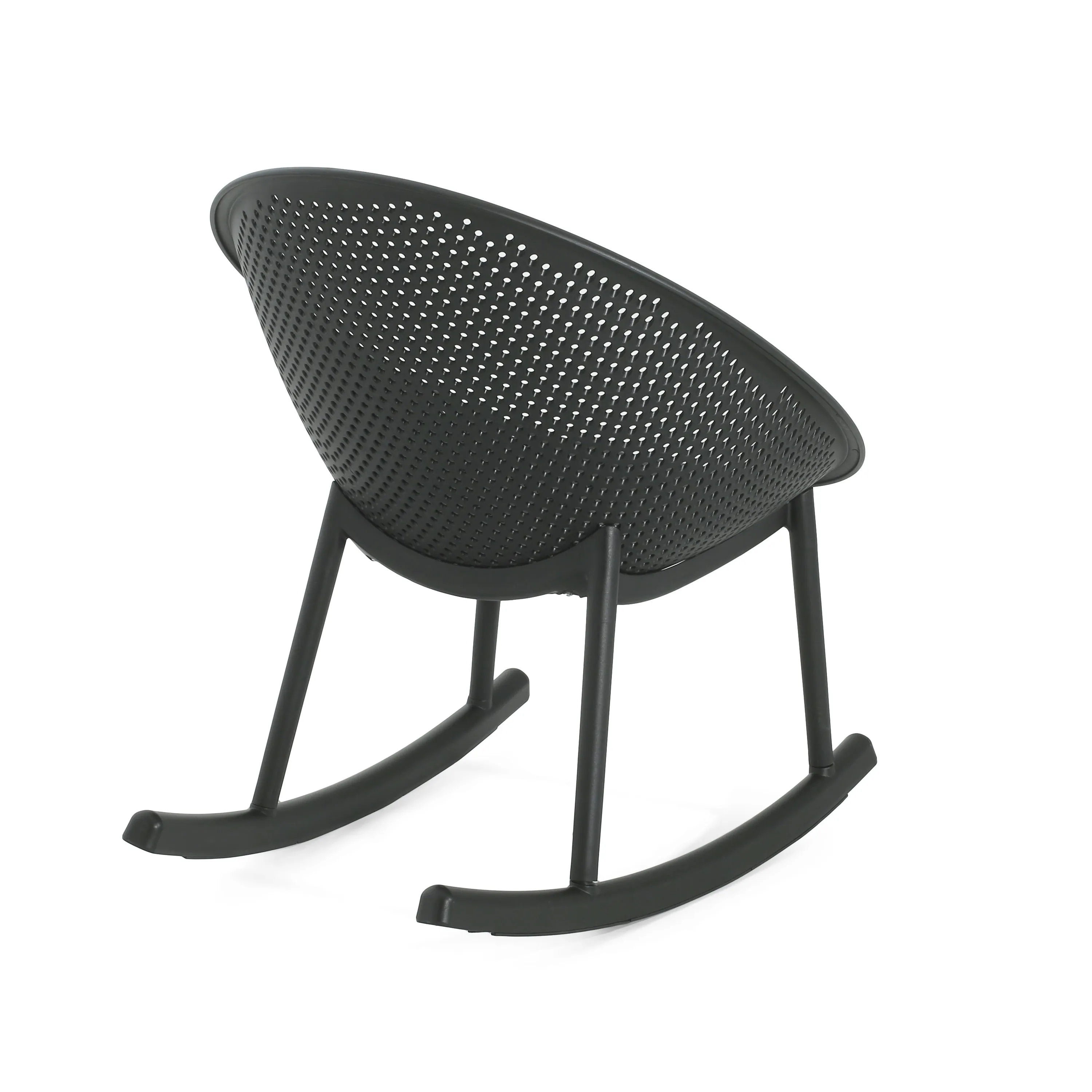 Ermon Indoor & Outdoor Polypropelene Plastic Rocking Chairs, Set of 2