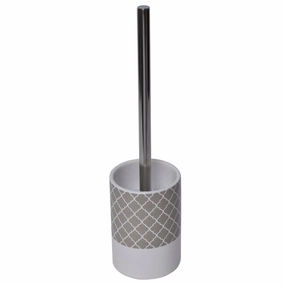 Escal Bath Free Standing Toilet Bowl Brush and Holder Taupe - 3.70"L x 3.70"W x 14.20"H Toilet Brush,Bathroom Cleaner