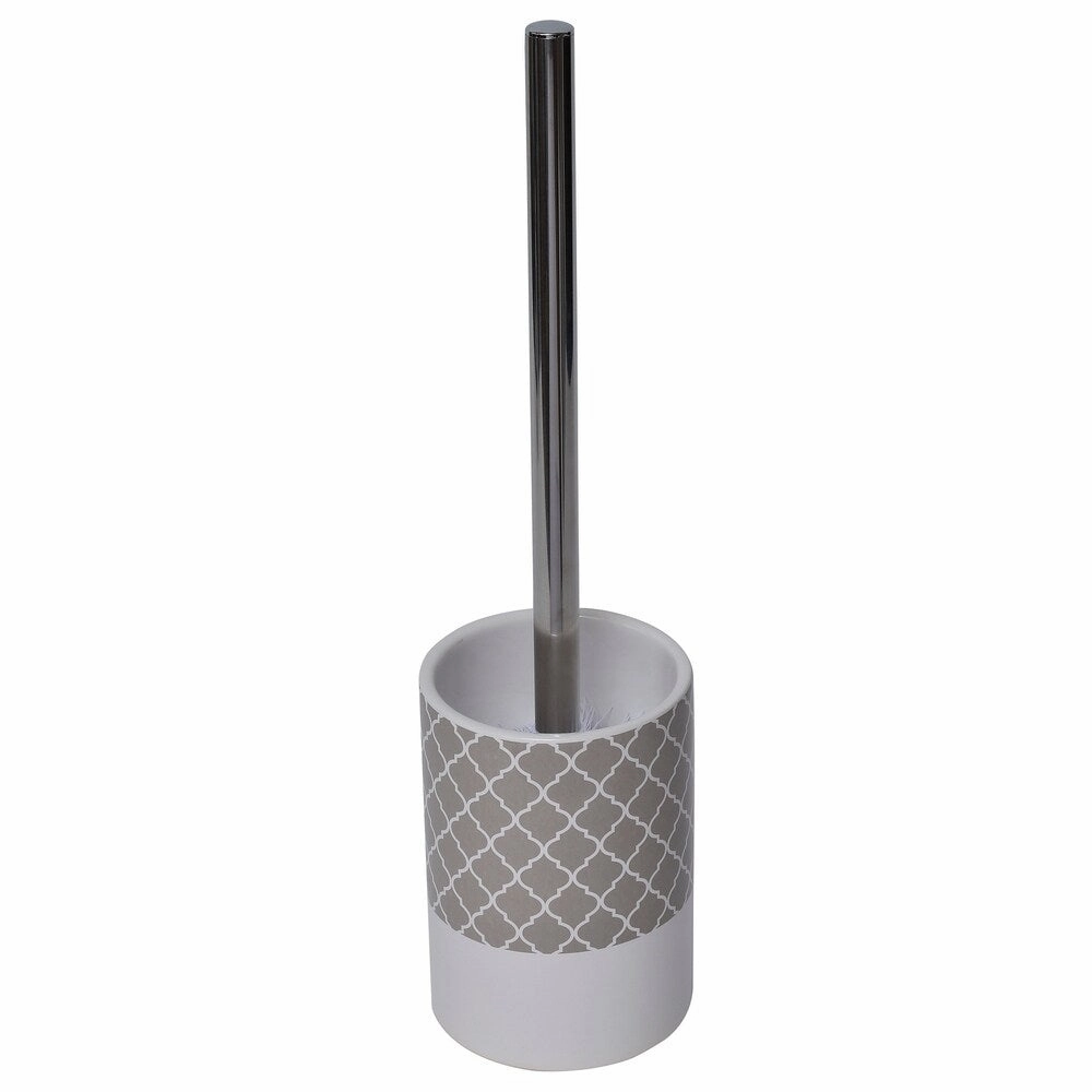 Escal Bath Free Standing Toilet Bowl Brush and Holder Taupe - 3.70"L x 3.70"W x 14.20"H Toilet Brush,Bathroom Cleaner
