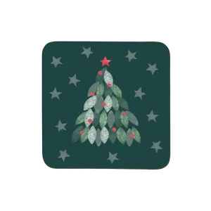 Evergreen Set of 6 Coasters, L10.5 x W10.5cm, Multi tufted headboard, king headboard