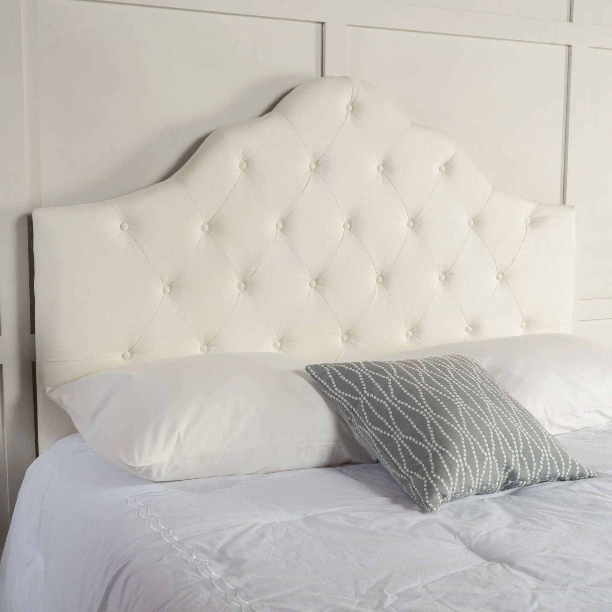 Fabric Queen/ Full Tufted Headboard - NH229892 queen headboard, wooden headboard