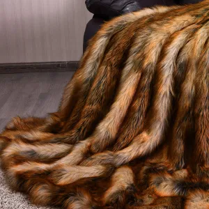 Faux Fur Throw Blanket, Ultra Soft Fuzzy Bed Blankets fleece blanket, knit throw