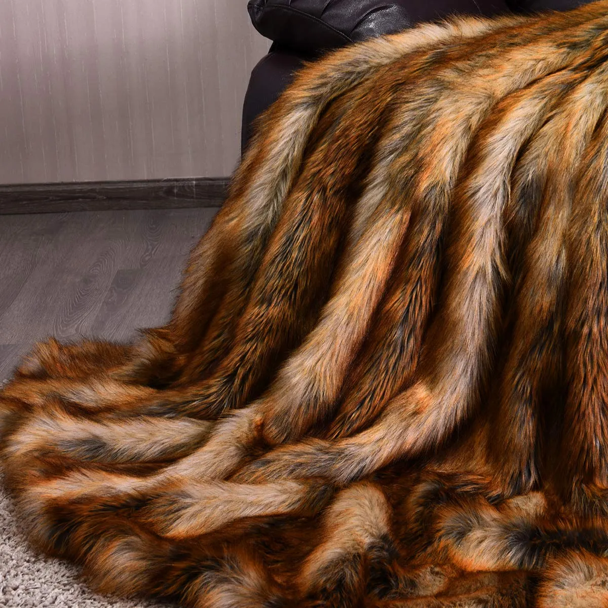 Faux Fur Throw Blanket, Ultra Soft Fuzzy Bed Blankets fleece blanket, knit throw