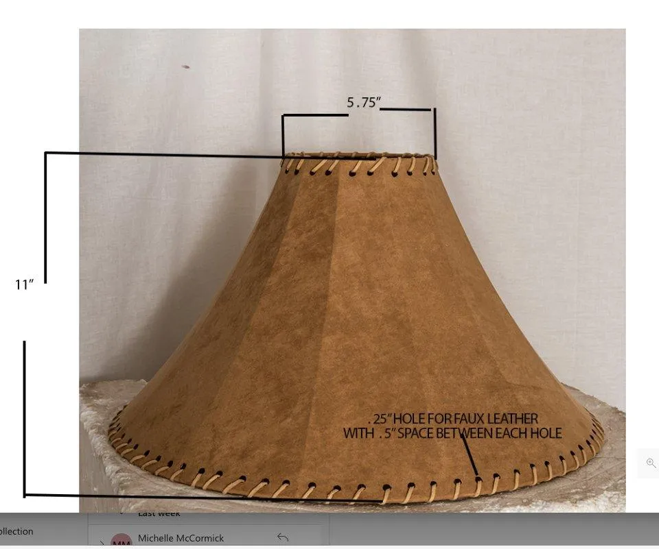 Faux Leather Lamp Shade 20"