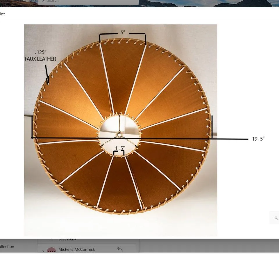 Faux Leather Lamp Shade 20"
