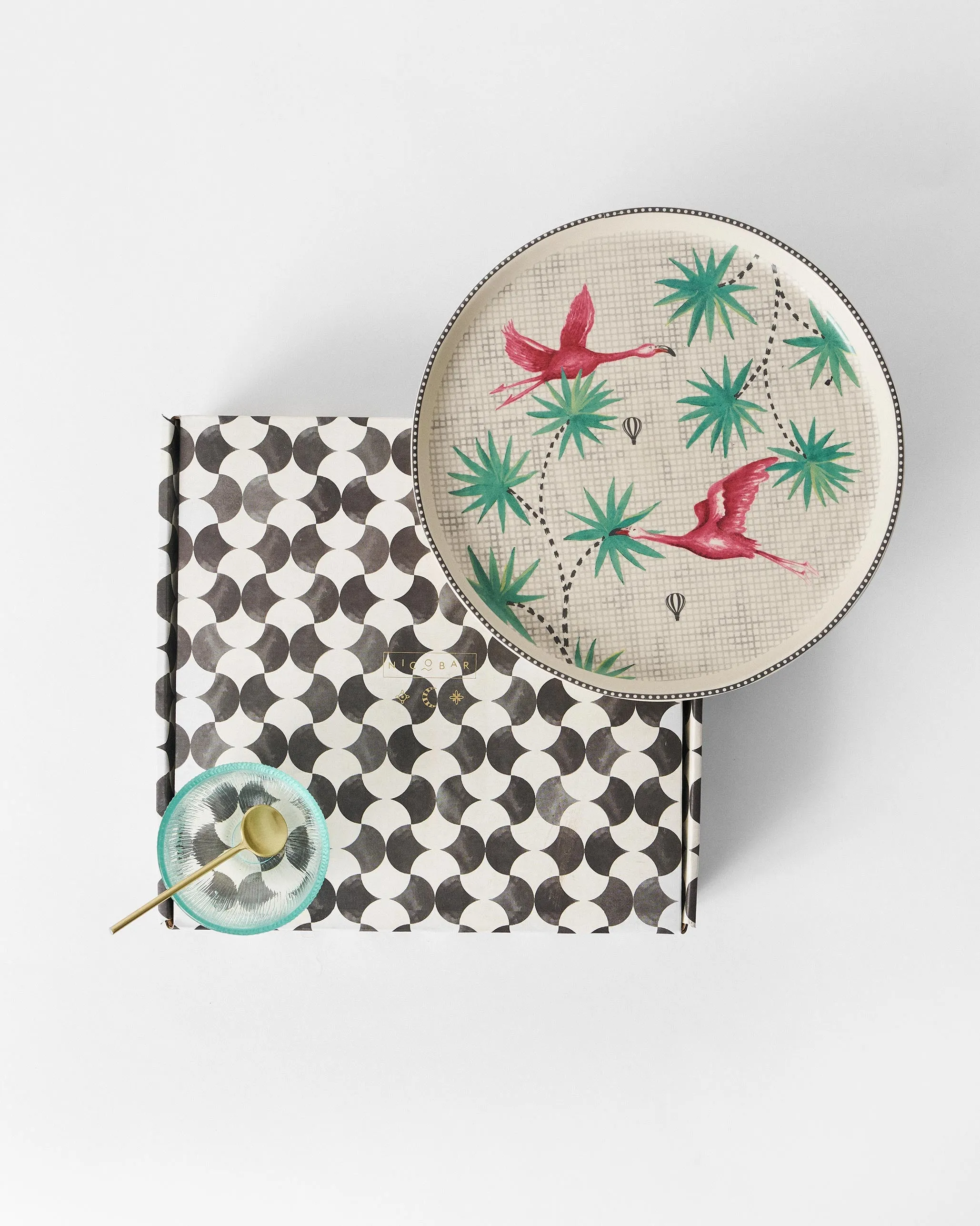 Flamingo Lush Chip & Dip Platter