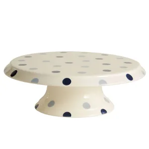 Footed Cake Plate, D29.5cm, Blue Spot napkin rings, dining placemats