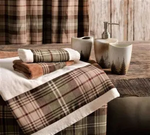 Forest Plaid Bathroom Towel Sets bathroom furniture, vanity cabinet