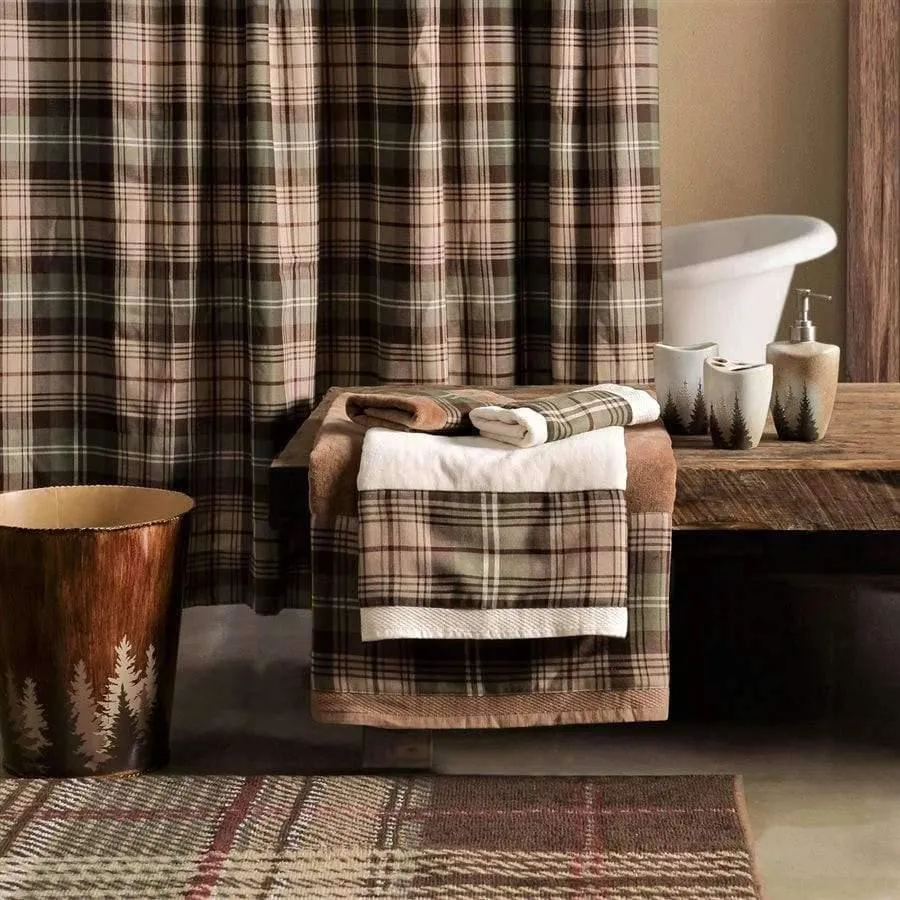 Forest Plaid Bathroom Towel Sets