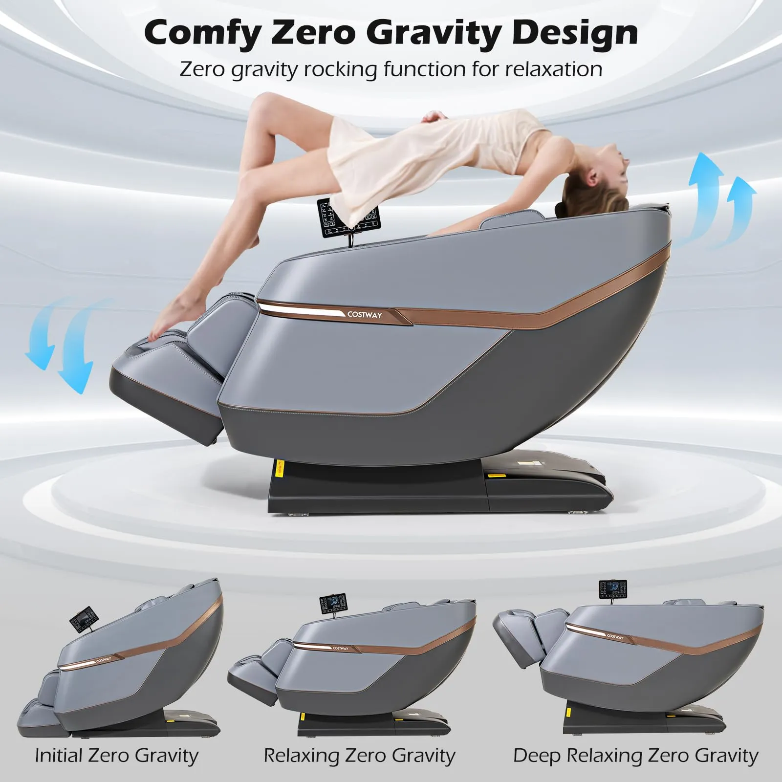 Full Body Zero Gravity Massage Chair, SL Track Massage Recliner w/Airbags