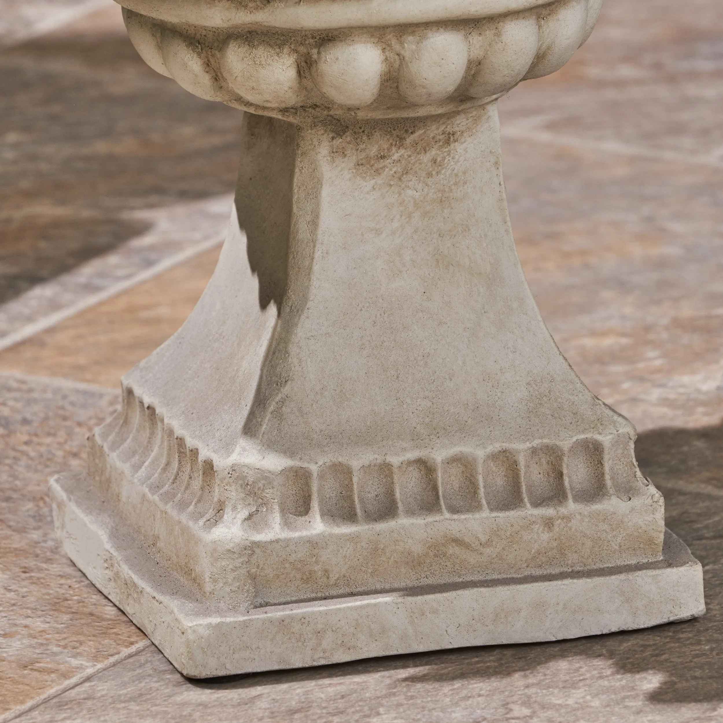 Garden Urn Planter, Roman, Botanical, Lightweight Concrete - NH174703