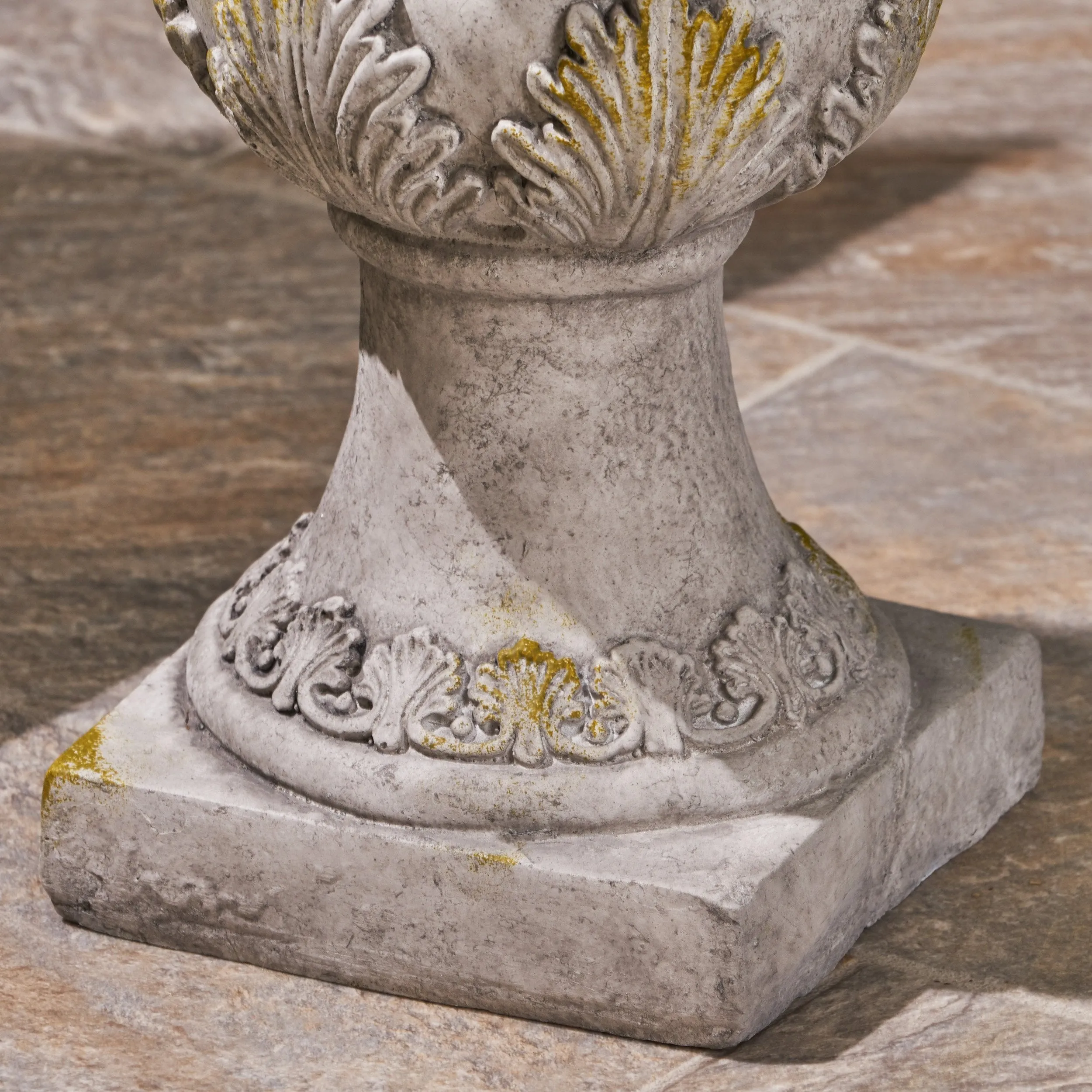 Garden Urn Planter, Roman, Botanical, Lightweight Concrete - NH314703