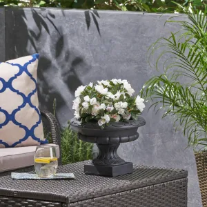 Garden Urn Planter, Roman, Botanical, Lightweight Concrete - NH974703 patio chairs, outdoor seating