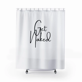 Get Naked Shower Curtain | Black White Minimalist, Cute Lighting,Home Lighting