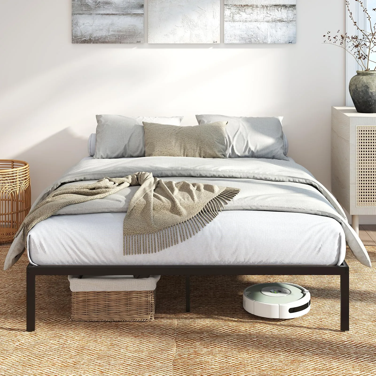 Giantex 12 Inch Metal Platform Bed Frame with Steel Slats Support