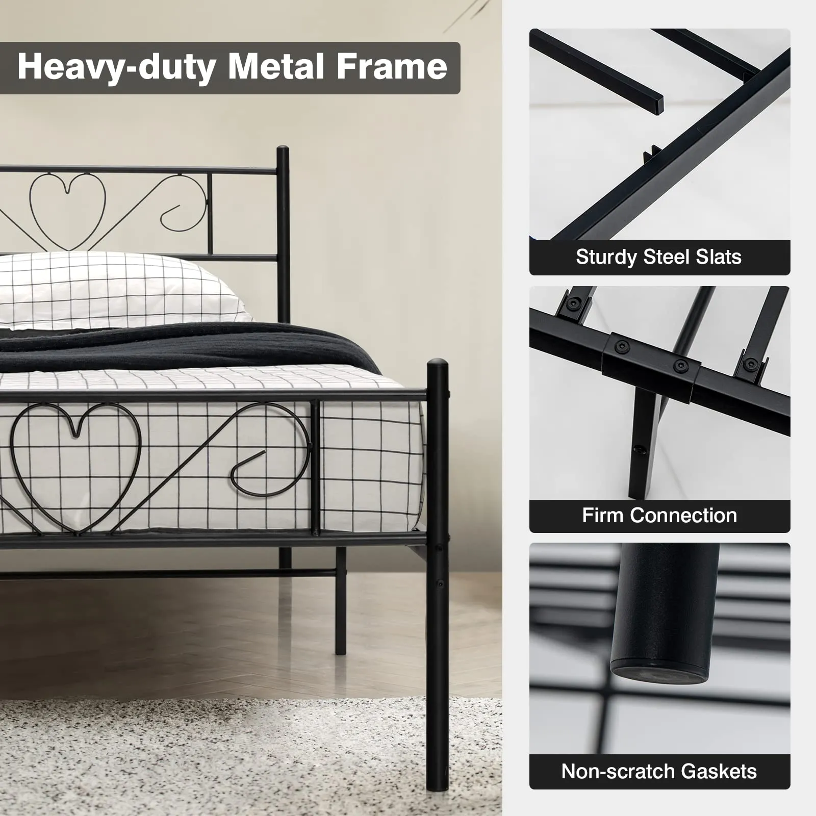 Giantex 12.5-Inch-High Twin XL Metal Bed Frame
