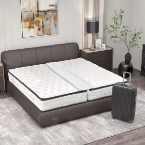 Giantex 12"/10" Wide Bed Bridge Twin to King Converter Kit bed frame, queen bed