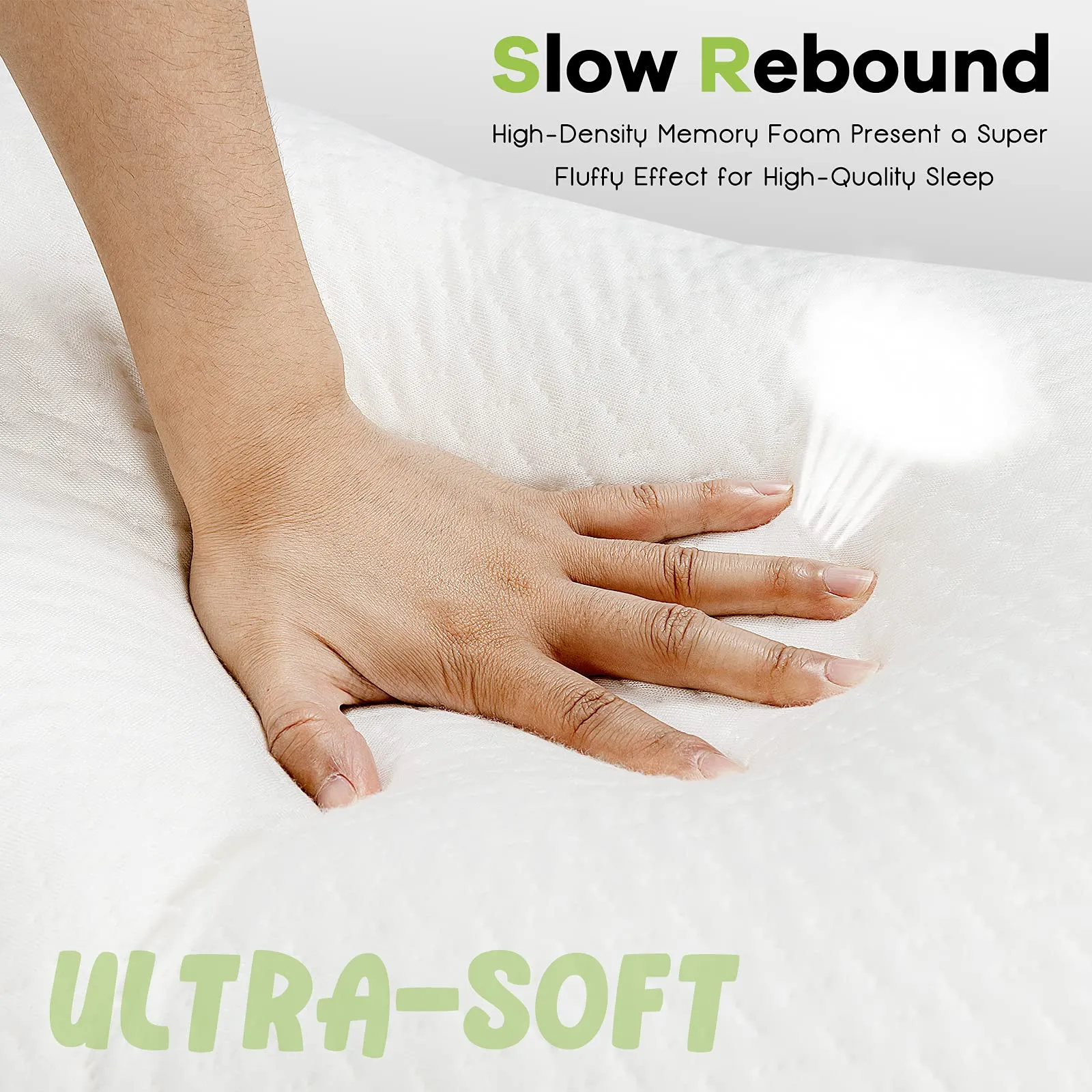 Giantex 2 Pack Shredded Memory Foam Pillows