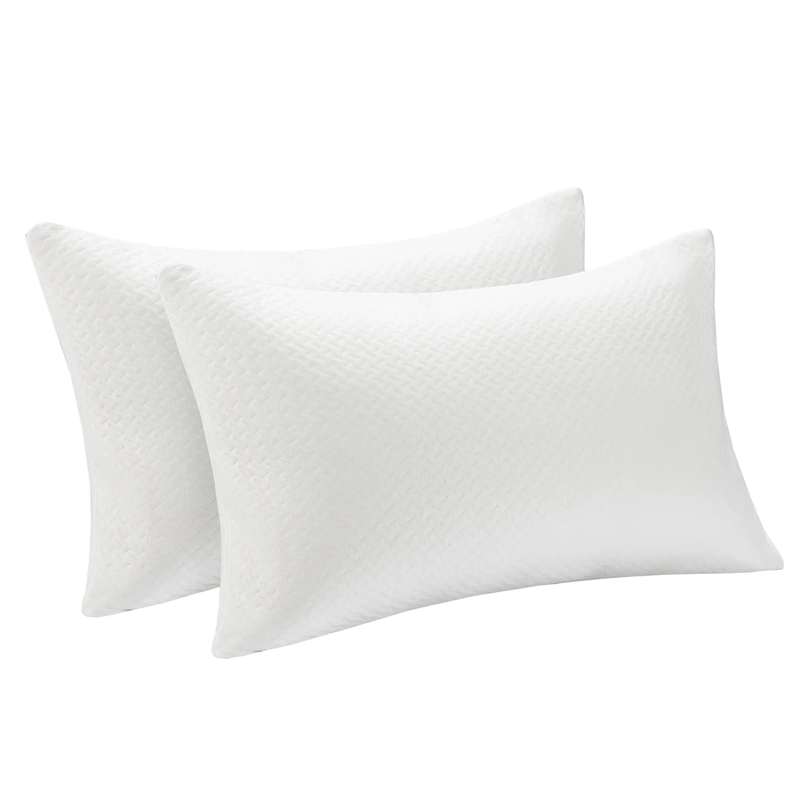 Giantex 2 Pack Shredded Memory Foam Pillows fleece blanket, knit throw