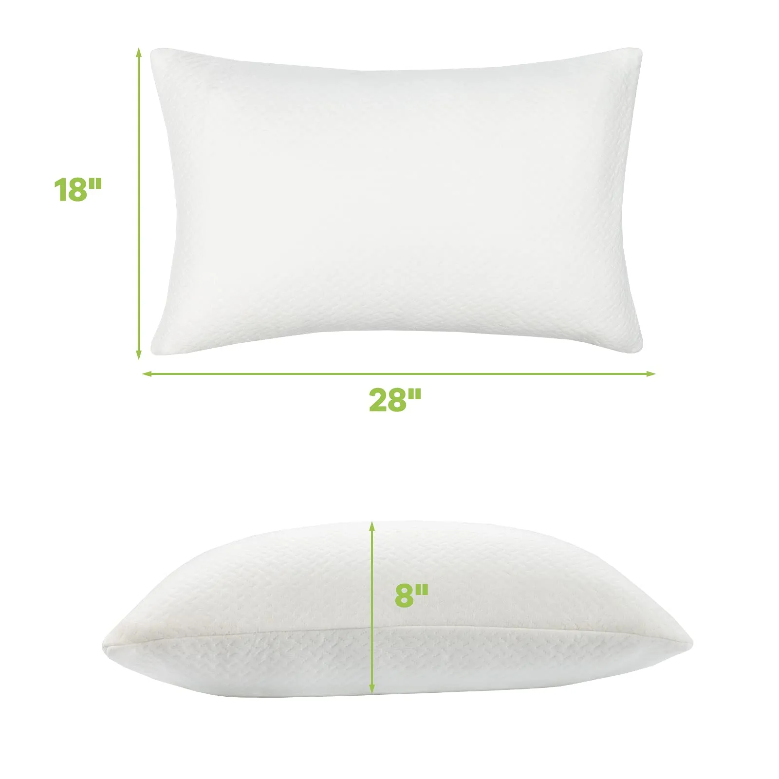 Giantex 2 Pack Shredded Memory Foam Pillows