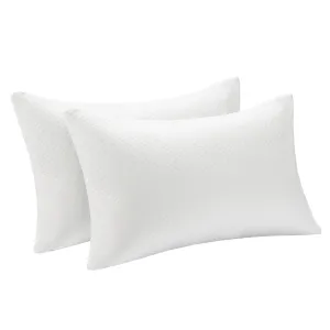 Giantex 2 Pack Shredded Memory Foam Pillows fleece blanket, knit throw