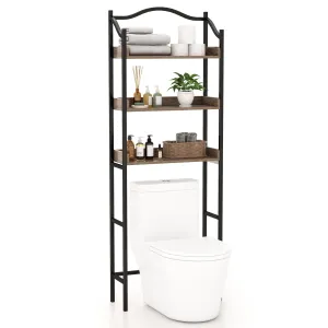 Giantex 3-Tier Over-The-Toilet Rack bathroom organizer, toilet brush holder