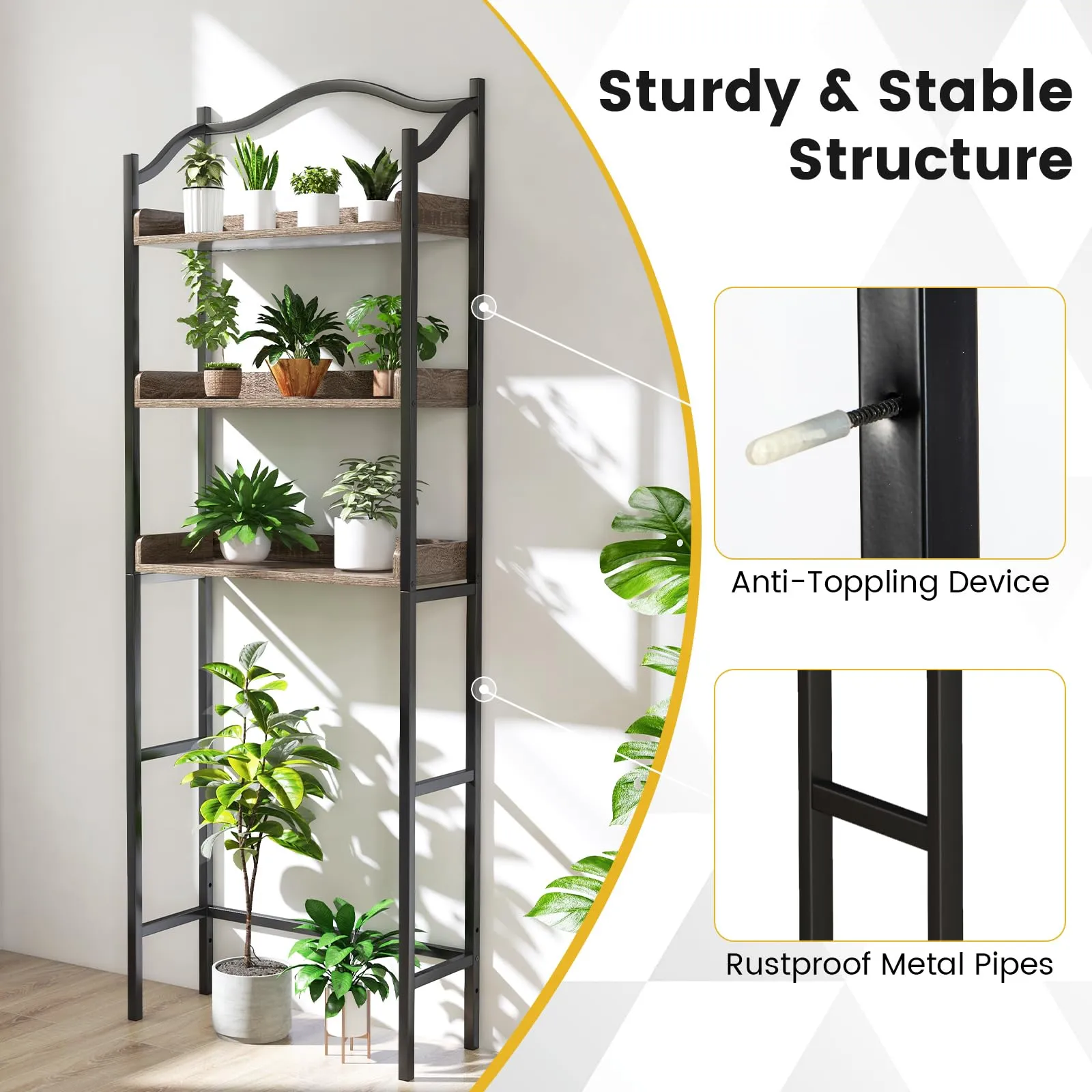 Giantex 3-Tier Over-The-Toilet Rack