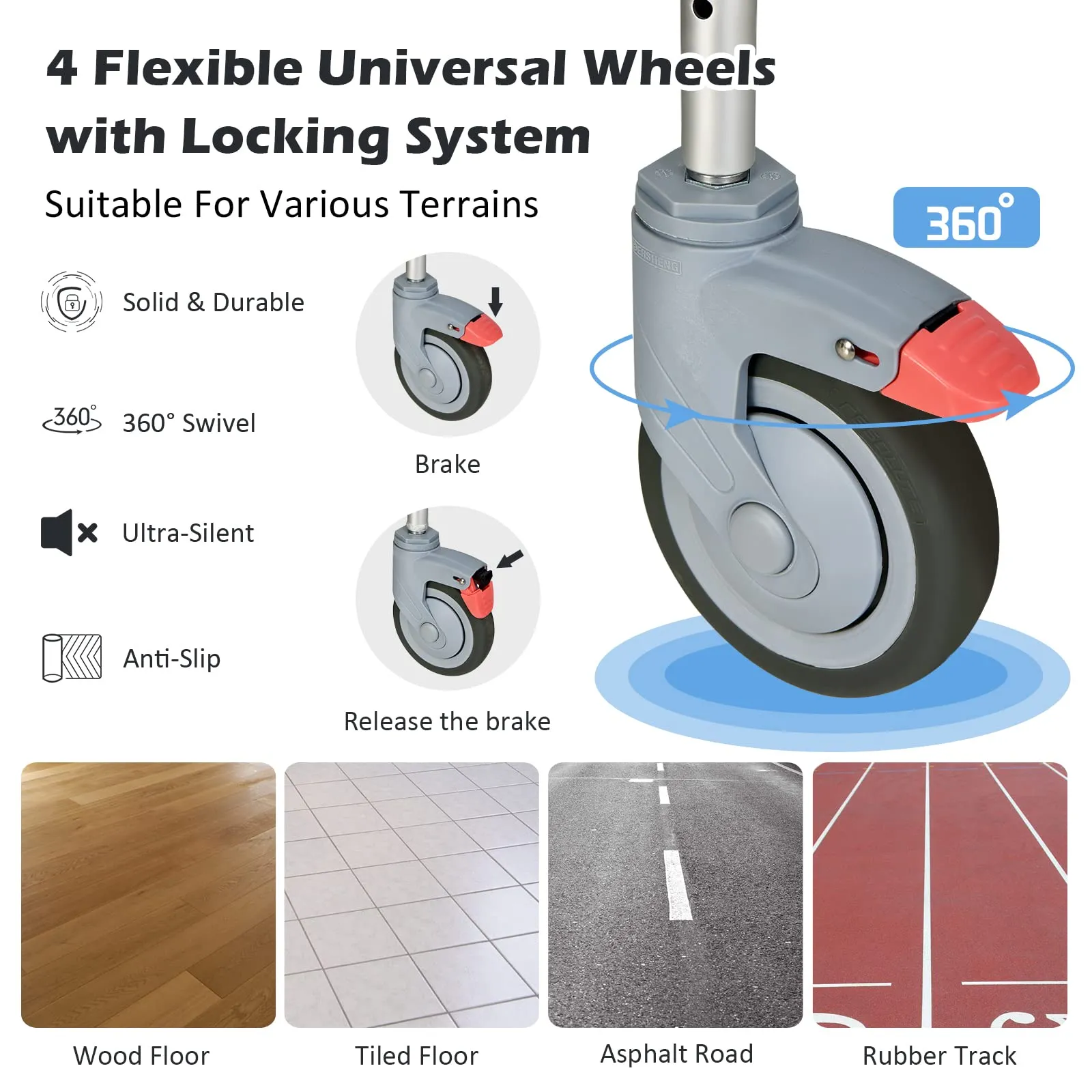 Giantex 4-in-1 Bedside Commode Shower Wheelchair