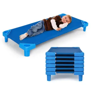 Giantex 6 PCS/4 PCS Stackable Daycare Cot for Kids bed frame, queen bed