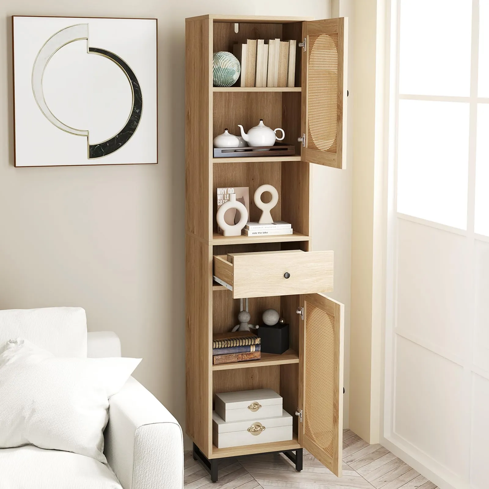 Giantex 67" Tall Bathroom Cabinet