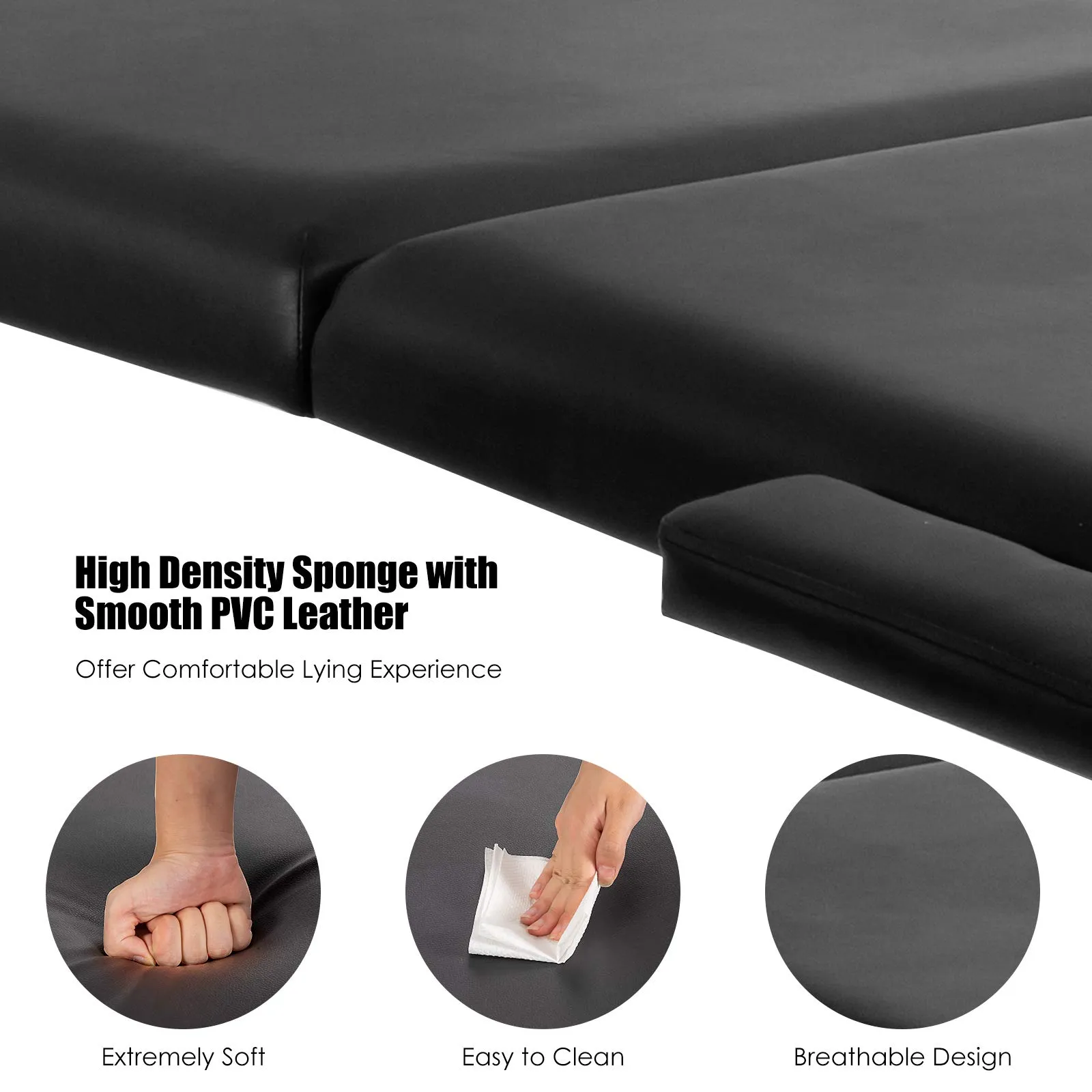 Giantex 84 inch Massage Table Lash Bed, Portable Massage Bed, 2 Folding Mode
