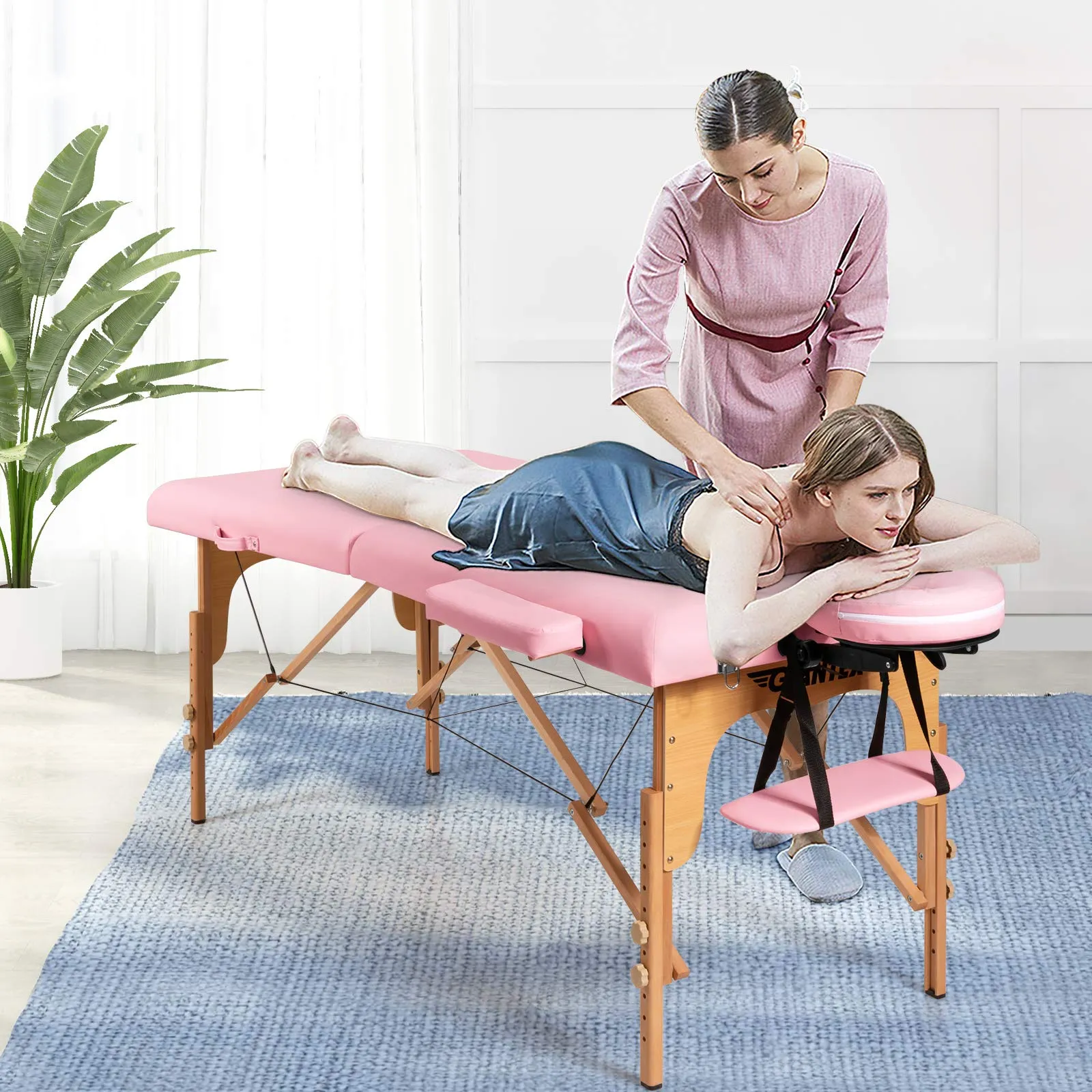 Giantex 84 inch Massage Table Lash Bed, Portable Massage Bed, 2 Folding Mode