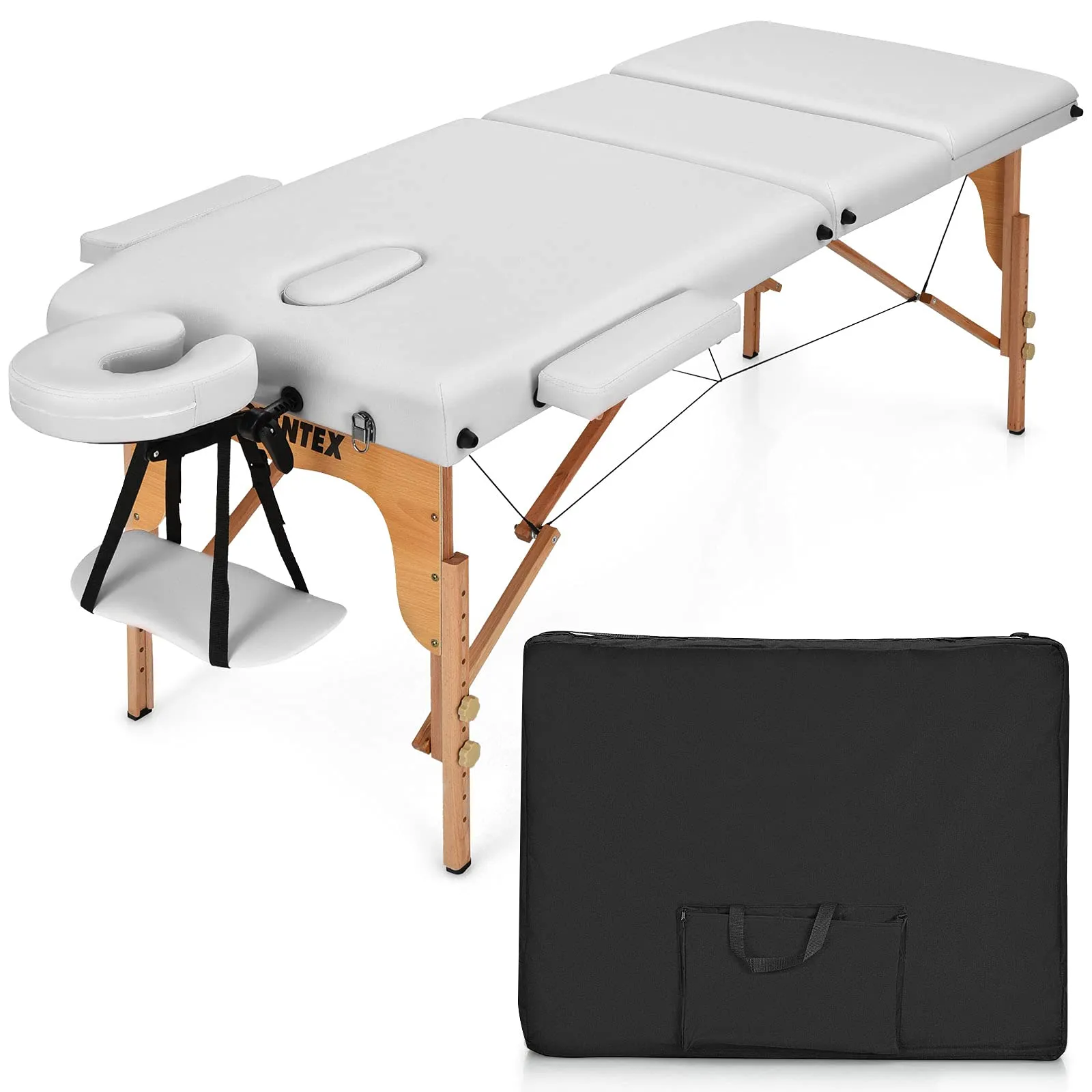 Giantex 84inch Folding Massage Table Spa Bed, 3 Folding Mode