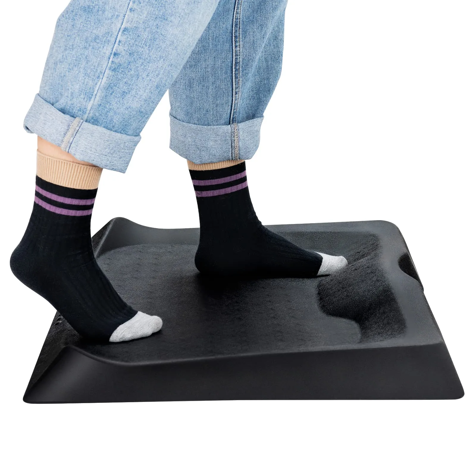 Giantex Anti Fatigue Mat, Standing Mat for Stand up Desk w/ Foot Massage Points Diverse Terrain & Beveled Edges folding chair, portable chair