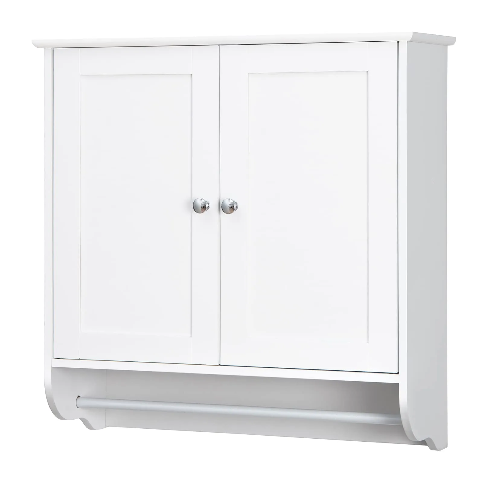 Giantex Bathroom Cabinet Wall Mounted - Over The Toilet Medicine Cabinet with Double Doors bathroom organizer, toilet brush holder