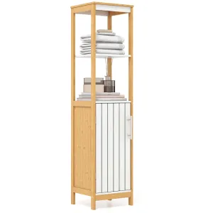 Giantex Bathroom Storage Cabinet Freestanding bathroom organizer, toilet brush holder