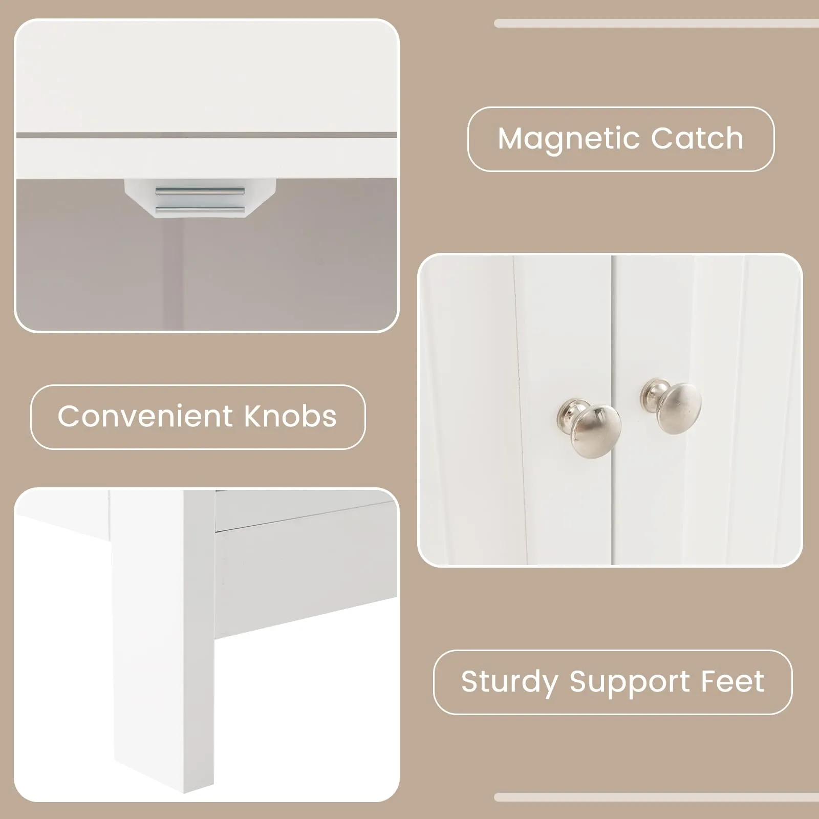 Giantex Bathroom Storage Cabinet with Drawer - Floor Cabinet w/ 3 Open Shelves